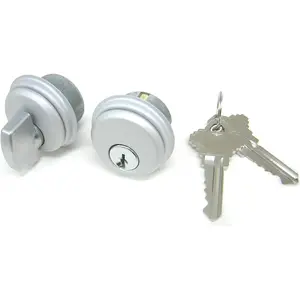 Commercial Storefront Door Mortise Lock Cylinder & Thumbturn Set, Adams Rite Style Cam, Aluminum Material, 1 Set