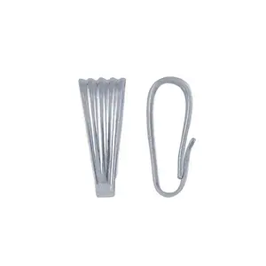 Sterling silver snap-on pendant bail, , 3 sizes available
