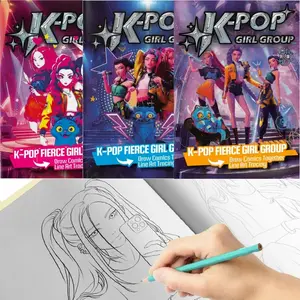 Coloring Books Anime Cartoon Line Drawing Children's Sketch Picture Book Kid's Birthday Gift / Christmas Gift