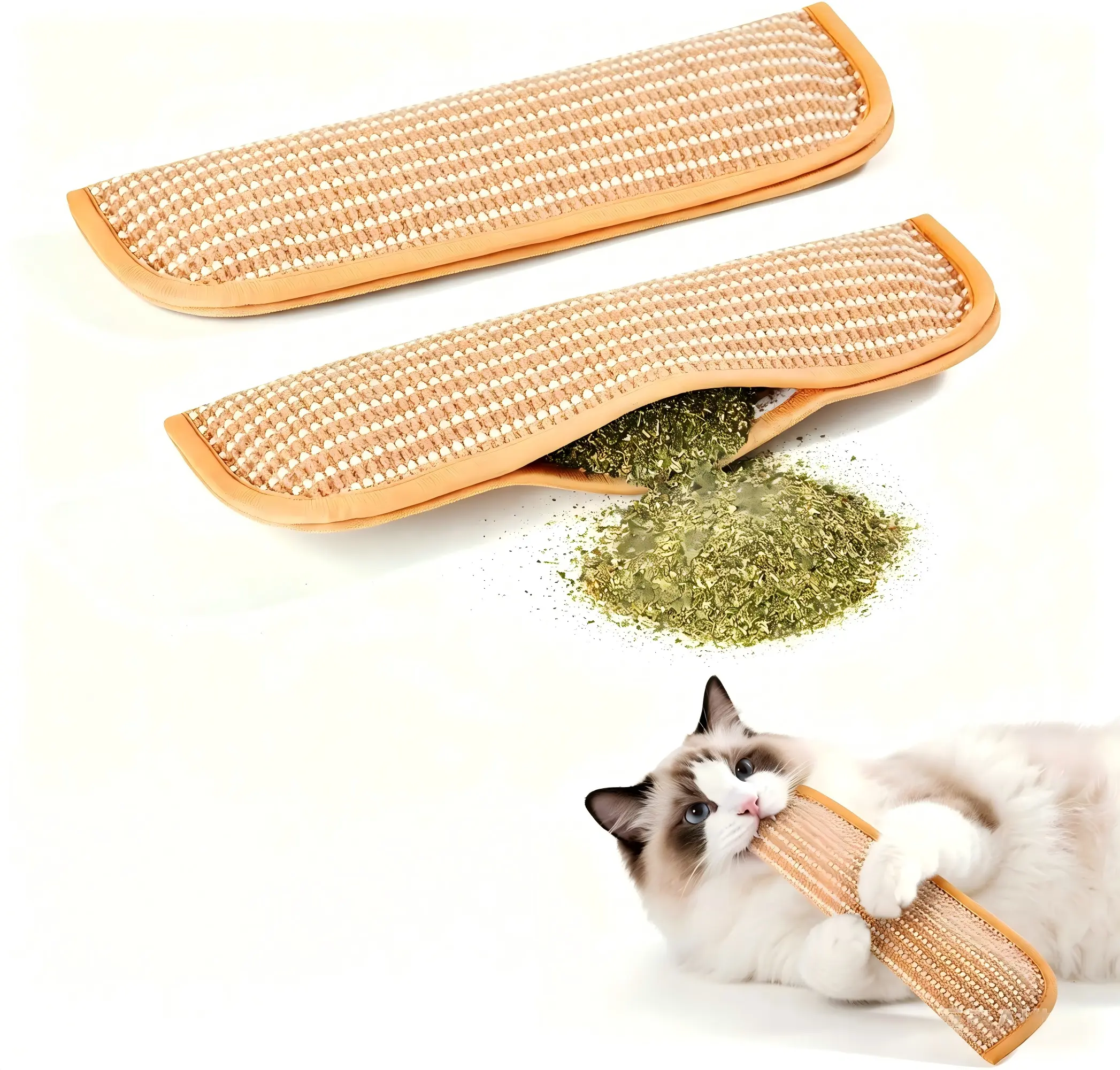 Catnip Kick Toy for Cats, Sisal Scratcher Pillow with 100% Natural Catnip, Interactive Chew Toy for Indoor Cats  Stop Destructive Scratching! Catnip Sisal Kicker Toy, Durable Chew Pillow for Bored & Anxious Cats  My Cat Is Obsessed With This Toy!