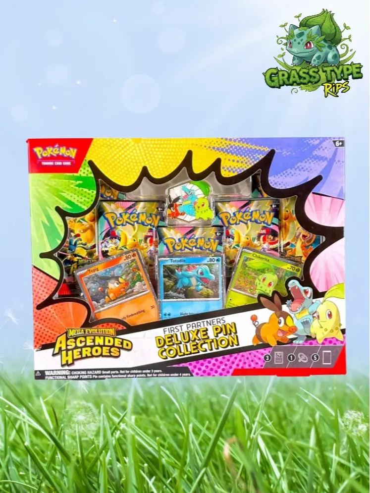 Pokemon Mega Evolution Ascended Heroes First Partners Deluxe Pin Collection Box – Collectible Trading Cards, Anime Non-Sports Cards Boxes and Packs, Anime Trading Card Non-Sports Cards Boxes And Packs