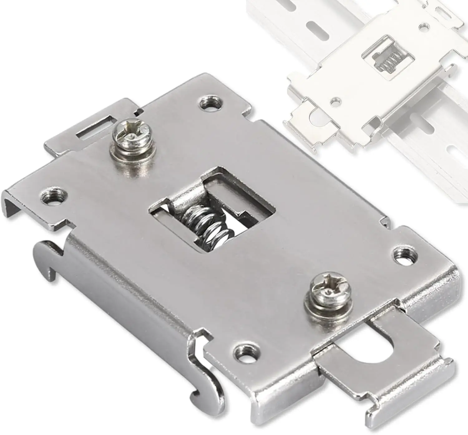Din Rail Mounting Clip Kit - 35mm Din Rail Clamp, Safe Mounting Bracket for Solid State Relays