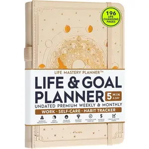 Life  Planner - A 12 Month Journey to Crush Your Goals, Increase Productivity, Passion, Success & Happiness - Weekly & Monthly Life Planner, Habit-, Gratitude Journal & Organizer