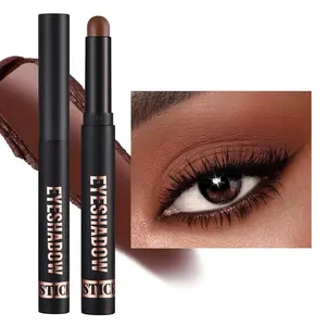 Cream Eyeshadow Stick, Shimmer and Matte Eye Shadow Stick Waterproof Eye Shadow Pencils Long Lasting Eye Smoky Brown Eyeshadow Stick Crayon Glitter Eyeshadow Sticks for Women Eyes Makeup springtok
