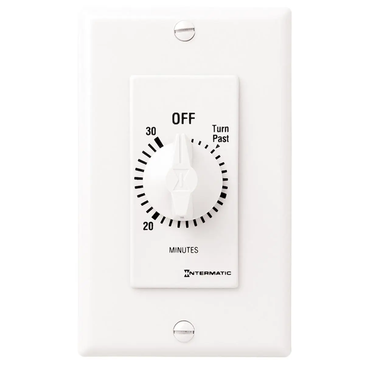 Intermatic Spring Wound Timer, 30-Minute Mechanical Indoor Wall Switch, 277V, 875W, 20A, CSA Listed for Garage & Spas