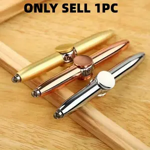 Stress Relief Spinner Pen with LED Light-Up Sphere, Anti-Slip Grip, 360° Silent Spinning Fidget Toy for Anxiety, Perfect for School, Exams, and Office Use. Portable and Fun Writing Tool for Focus and Relaxation.