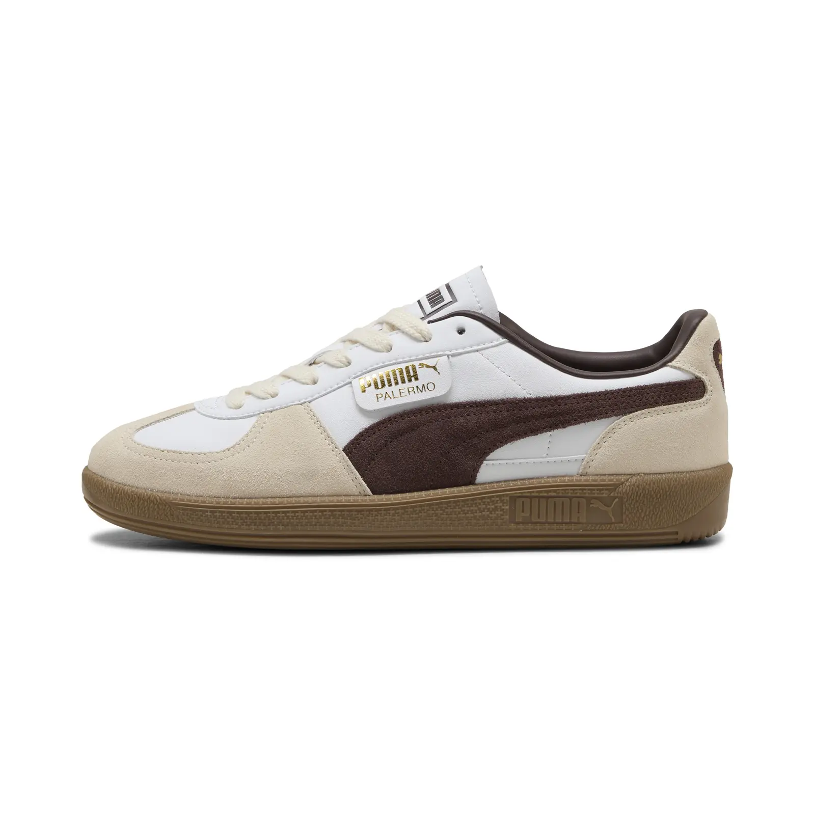 Puma Palermo Leather 39646428 Mens White Leather Lifestyle Sneakers Shoes