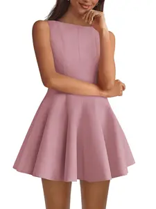 BTFBM Spring Dresses for Women 2026 Elegant Classy A Line Casual Graduation Business Work Party Cocktail Short Dress