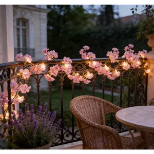 1 LED cherry blossom vine lights, cherry blossom branch lights, suitable for bedroom, living room, wall, party, wedding and other mood decoration DIY indoor