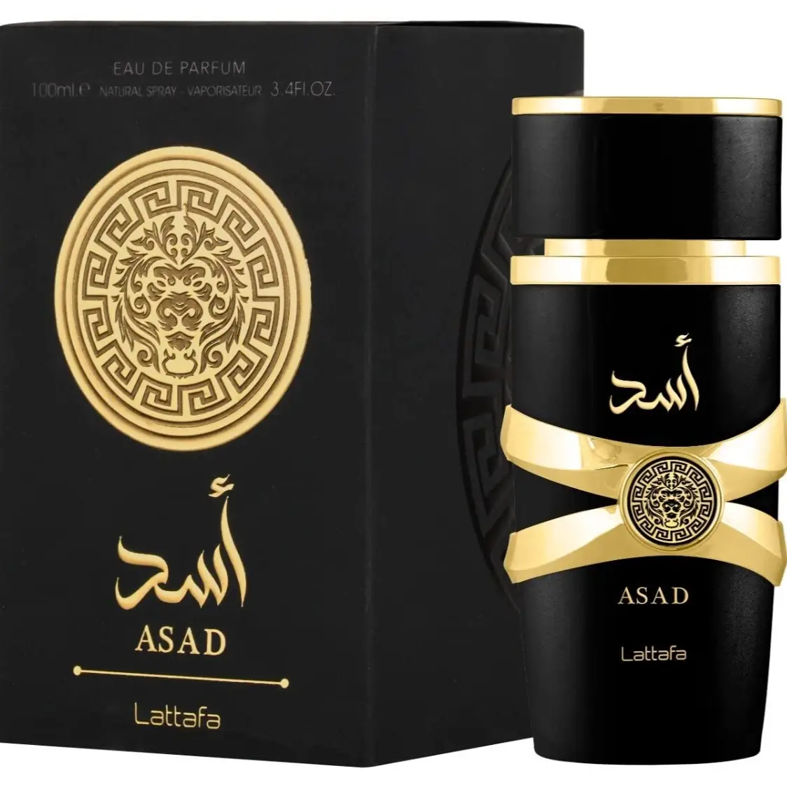 Lattafa Perfumes Asad for Unisex Eau de Parfum Spray, 3.4 FL.OZ Fragrance Scent Blend Pack Scented Aroma Cosmetic Cologne lattafa asad Modern Versatil