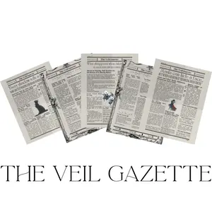 The Veil Gazette Dark Fantasy Newspaper for Veil of Shadows Series by M. R. Pritchard Back Issue Bundle 47, 48, 49, 50, 52, 53, 54, (Oct 2025-April 2026)