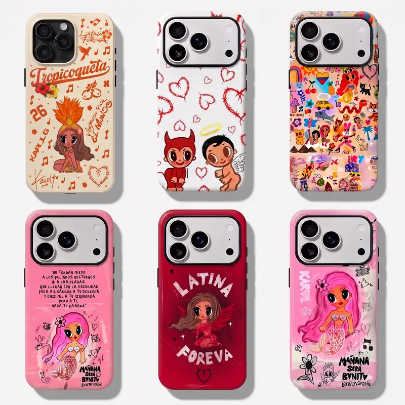 Custom Latin Tropical Art La Bichota Queen Tropitour Wireless Rubber Smartphone Cover - Shockproof Protector Casing, Creative Fashion Handheld Polycarbonate Accessory, Precision Fit for iPhone 17 Pro Max,16,15,14,13,12 Pro Max,Air