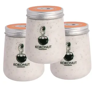 Case of 3 - KOKONUT Coconut Pudding Nutty Black Sesame Flavor, 12oz, Dairy-Free, Gluten-Free Snack Dessert