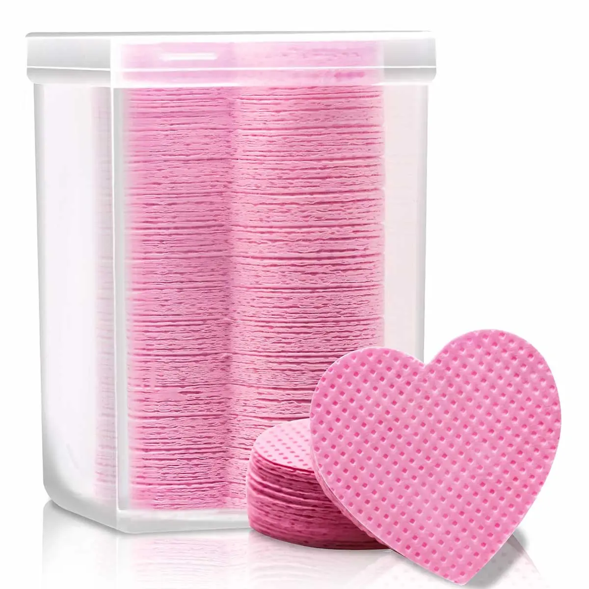 200pcs Nail Cleaning Wipes, Super-Absorbent Soft Non-Woven Fabric Gel Polish Remover Pads, Manicure Nail Care Tool with Plastic Storage Box, Nail Polish Removers