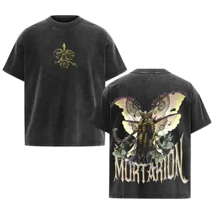Warhammer 40K MORTARION Death Guard Washed Crewneck Shortsleeve Graphic Tee Vintage Tshirt men gift Cotton Fabric Soft Top Menswear streetwear