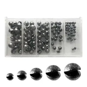 Fishing Weight Sinker, 110pcs/box Mixed Size Round Detachable Fishing Lead Sinker, Fishing Tackle, Outdoor Fishing Accessories, Fishing Tackle Kit