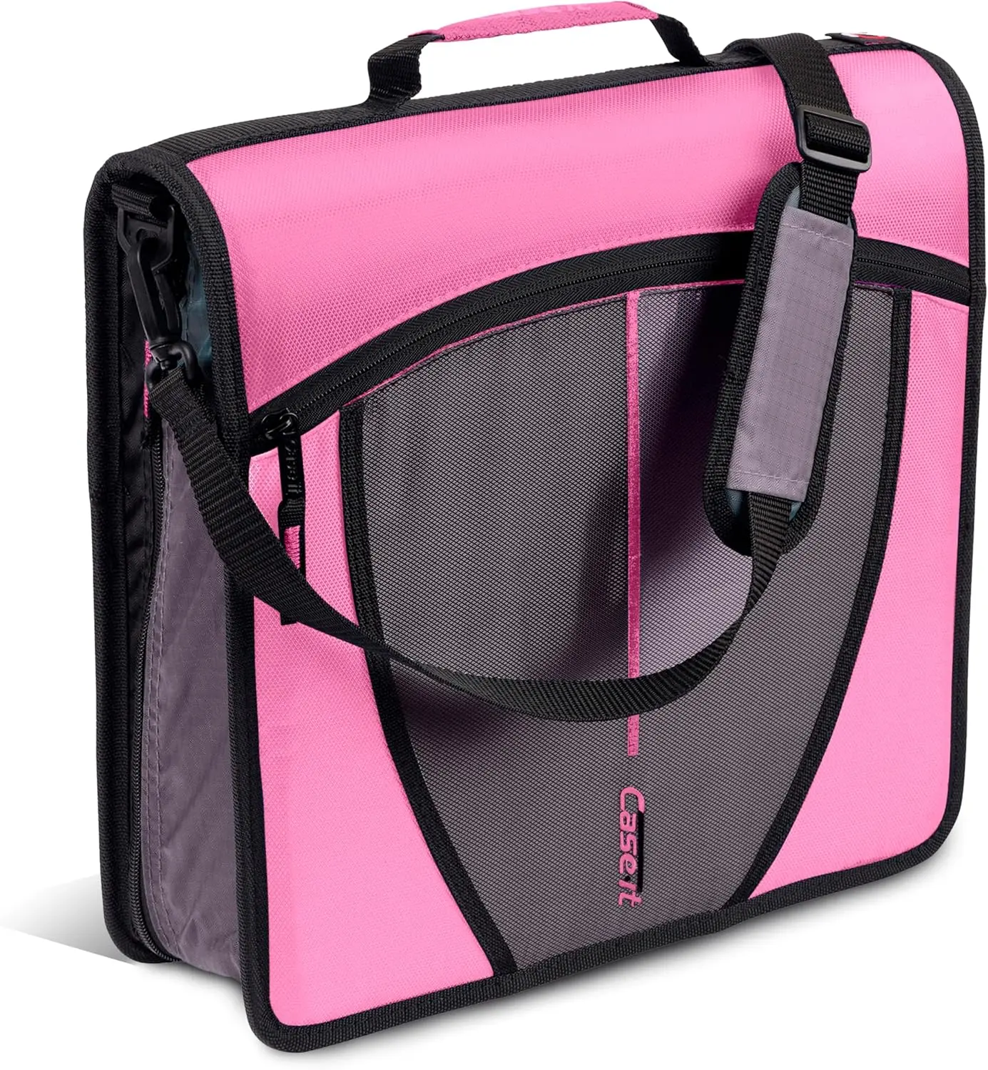 3 Inch Ring Zipper Binder 600 Sheet Capacity Large School Organizer Light Pink