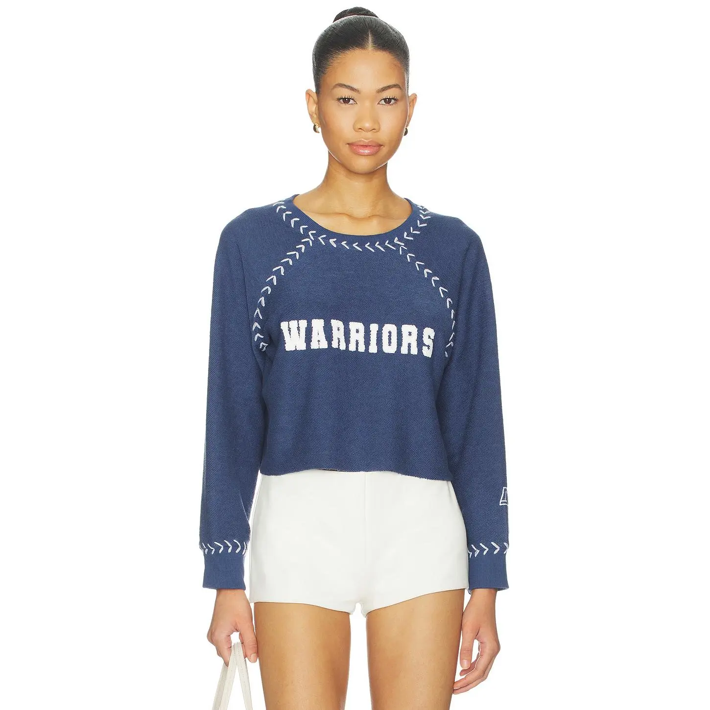 DANNIJOPRO The Courtside Crop Sweatshirt in Golden State Warriors