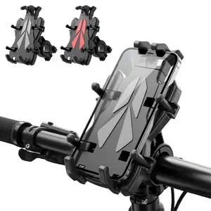 8-Claw Anti-Shake Motorcycle Phone Mount, 360° Rotatable Shockproof Bike Phone Holder, Quick Release Universal Cell Phone Cradle Clamp for Bicycle Scooter ATV 0.6-1.3" Handlebar, Fits for 4.7-7.2 Inch Smartphones