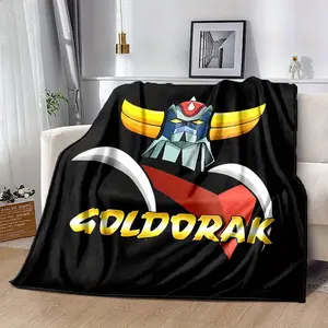 King Kong Beast Anime Flannel Blanket Soft Warm All Seasons Vibrant Character Prints Cozy Bedspread for Bed Sofa Travel Gifts for Anime Fans Machine Washable Contemporary Style