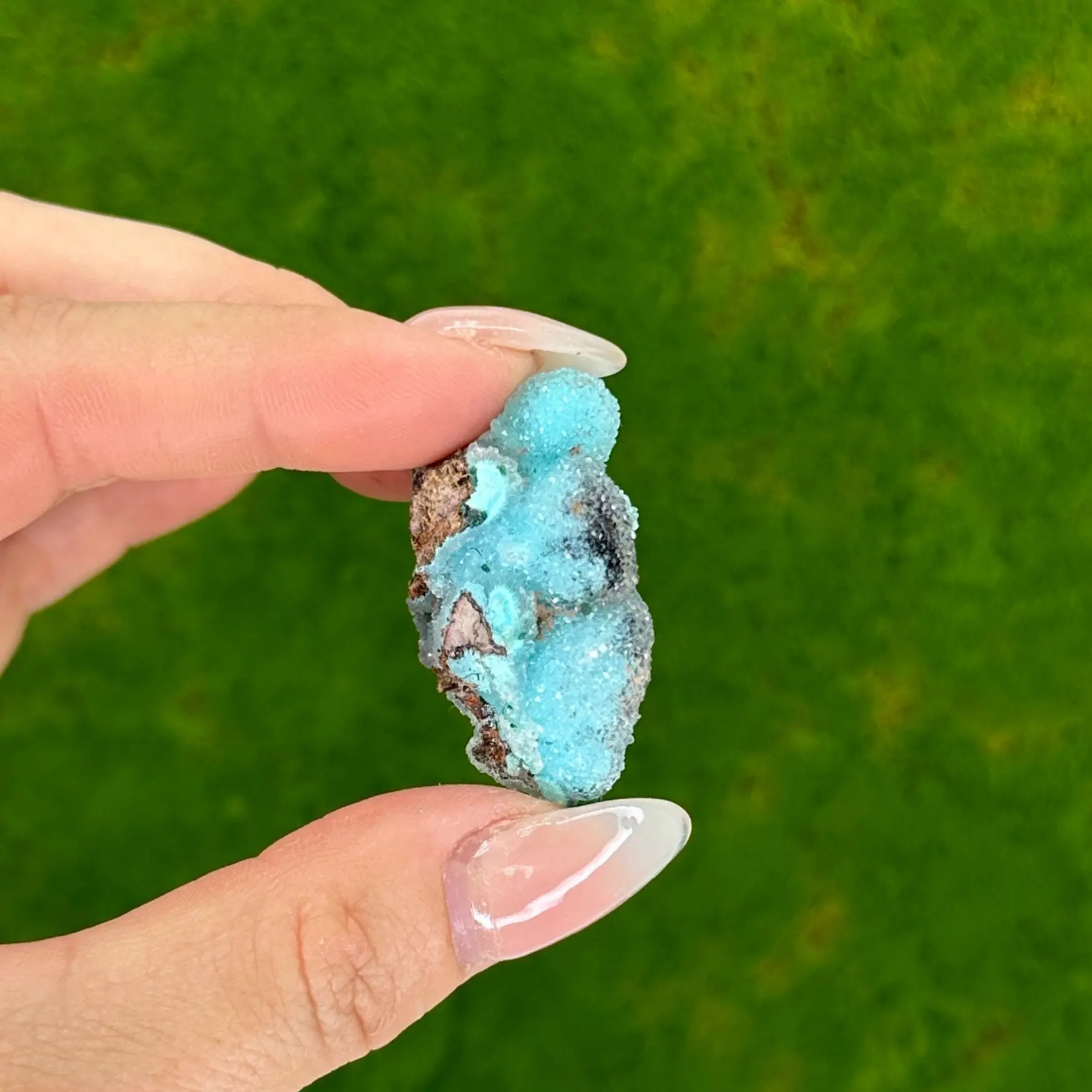 Druzy Chrysocolla with Malachite on Matrix from South Africa