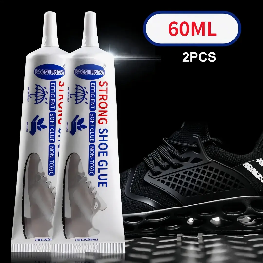 60ML/2 Piece Strong Shoe Repair Glue, Multi-Functional Sticky Adhesive for Sports Shoes, Cloth Shoes, Synthetic Resin Shoes, Precision Spray Nozzle