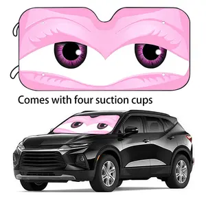 Summer Sunshade Car Window Shade, Windshield Sun Shade, Easy Install with Suction Cups, UV Protection, Anti-Theft, Privacy, Fits All Seasons, Uv Protective Sunshade