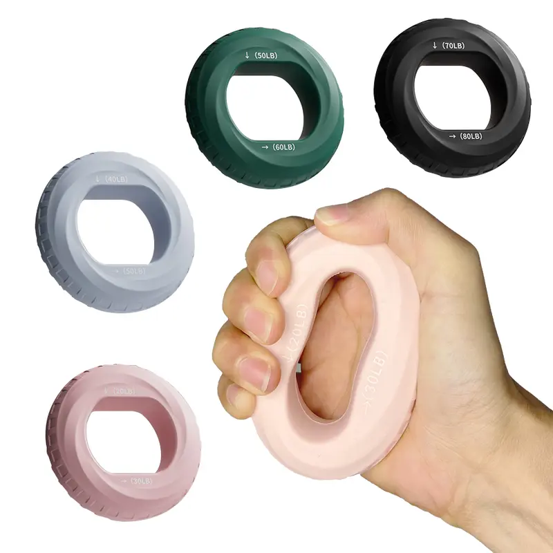 Adjustable Forearm Grip Silicone Hand Grip Exerciser - Multiple Weights Strength Training Accessory, Rehabilitative Unisex Home Supply, Party Bag Gift, Helps Reduce Hand Fatigue During Work