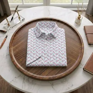 [Ship From US] - Pink Titties Print Golf Polo Shirt for Men, White Snack Pattern Performance Polo, Short Sleeve Summer Shirt