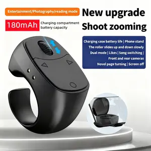 Wireless Bluetooth-compatible Compatible Remote Control Ring, Portable Selfie Mouse Video Page Turn Loop, Convenient Mobile Accessory, Cellphone Accessories