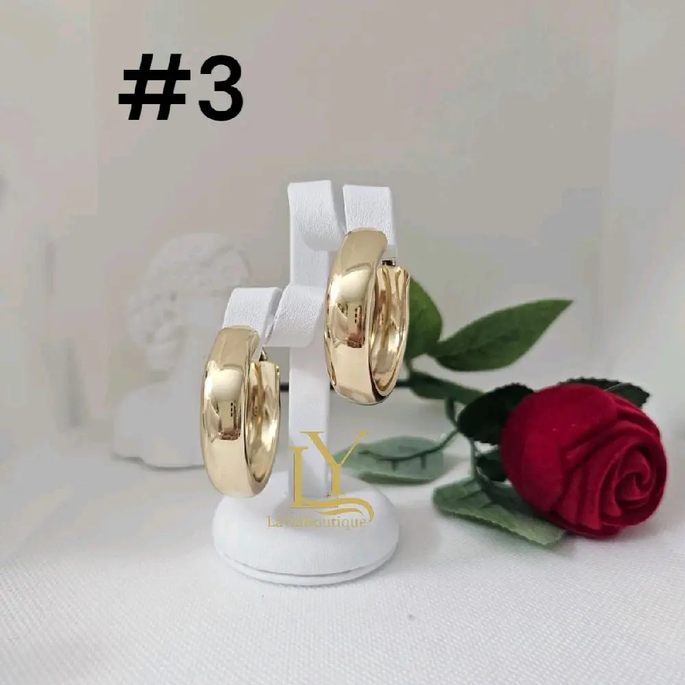 LaYaiBoutique #1858 high quality 14k gold plated earrings ( LARGE SIZE)
