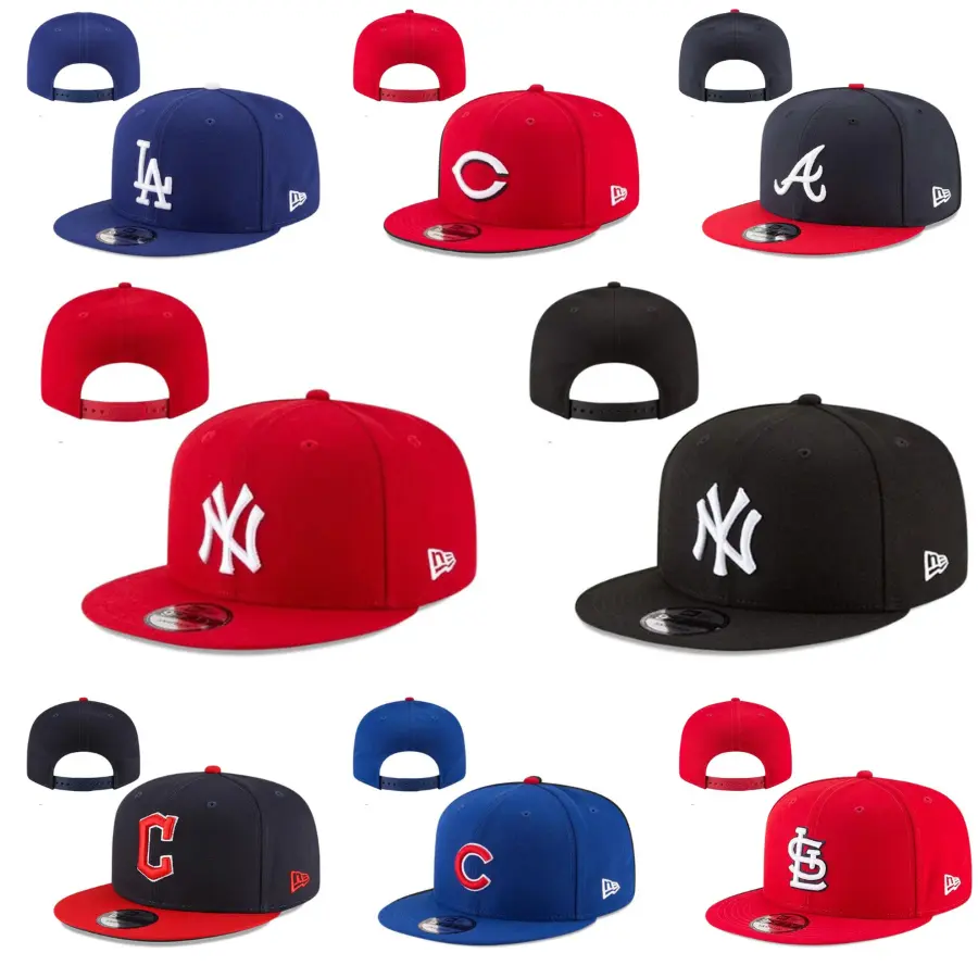 New Era MLB 9FIFTY Snapback Caps NY Yankees LA Dodgers St Louis Cardinals Pittsburgh Pirates Washington Nationals Baseball Hat Streetwear Flat Brim Adjustable Limited Edition Gorras, Cap For Men