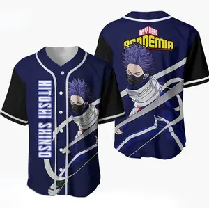 Personalized Hitoshi Shinso My Hero Academia Baseball Jersey Shirt, Baseball Jersey Shirt, Outdoor Sports, Sport Shirt, Dynamic And Comfortable