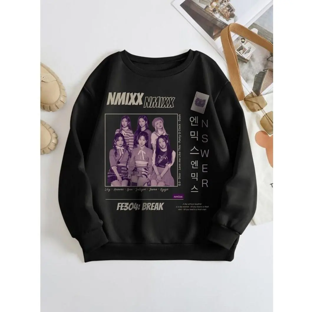 Nmixx Unisex Dark Sweatshirt, Nmixx Sweatshirt, Kpop Nmixx, Nmixx Hoodie,Sullyon, Haewon, Lily, Nswer Sweatshirt