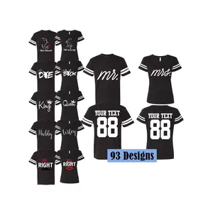 Mr Mrs couple cotton Jerseys, wife anniversary, valentines Day shirt, Wedding shirts, couple jerseys