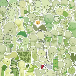 Cartoon Smiski Corner Sticker, 50pcs/set Cute Cartoon Decorative Sticker, DIY Decals for Water Bottle, Laptop, Cellphone, Phone Case, Scrapbooking, Journal Making, Screen Protector