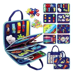 Montessori Felt Busy Book Toddler Sensory Educational Busy Board. Multi Activity Playset Learning Materials