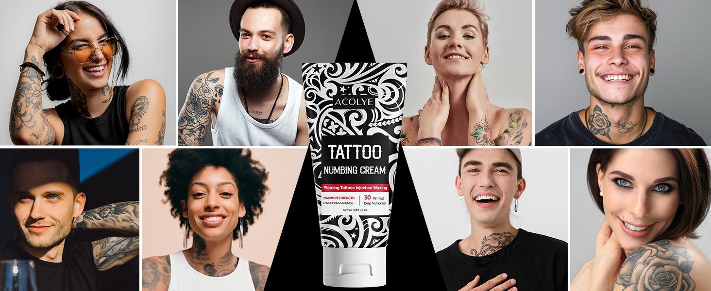 Tattoo Numbing Cream Extra Strength: 6 Hours Painless Tattoos - Maximum Strength Numbing Cream with 5x Numbing