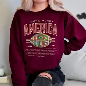 Together We Are America Unisex Shirt - American Football Comfort Colors Shirt - Latin American Pride Tee - Hispanic Heritage Puerto Rico Unisex Shirt