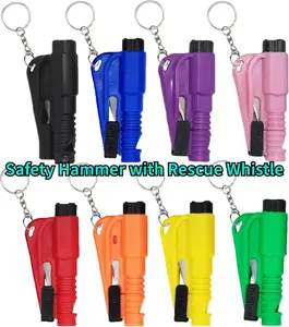 Safety Hammer with Rescue Whistle, Car Escape Tool,2-in-1 Window Breaker Seatbelt Cutter, Compact Emergency Escape Tool for Car