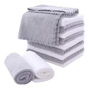 Microfiber Facial Cloths Fast Drying Washcloth 12 Pack - Premium Soft Makeup Remover Cloths - Highly Absorbent