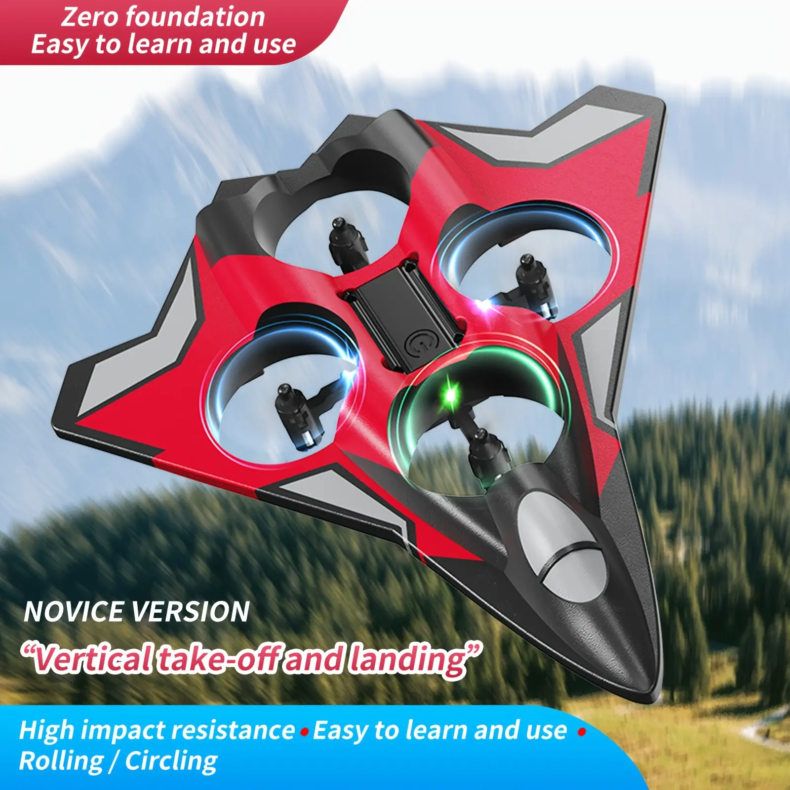 2025 New Model Stunt Remote Control Fighter Drone Equipped with HD Camera, 360-Degree Flip and 3 Speed Modes, 2.4G Remote Control Quadcopter with LED Lights, Suitable for Children and Adults, Easy to Control, Great Outdoor Toy Gift for Boys