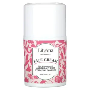 Lilyana Naturals Face Cream, Rose & Pomegranate , 1.7 oz (48 g)