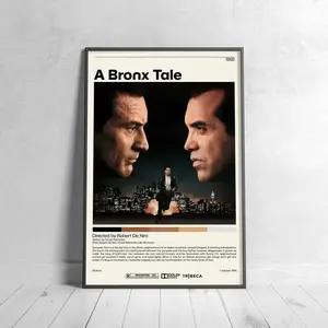 A Bronx Tale Poster | Robert De Niro, Chazz Palminteri, Minimalist Movie Poster, Vintage Retro Art Print, Custom Poster, Wall Art Print Artistic Decor
