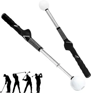 Retractable Golf Swing Trainer, Golf Grip Trainer, Training Aid for Warm-Up, Swing Aid, Strength & Tempo Training for Chipping & Hitting