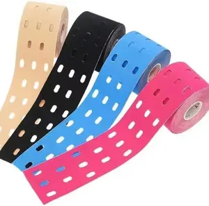Perforated Kinesiology Tape 2in x 16.4ft, Breathable Sports Tape for Knee, Shoulder & Ankle Support