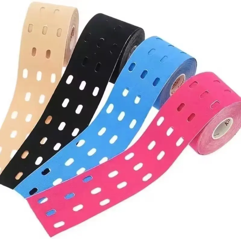 Perforated Kinesiology Tape 2in x 16.4ft, Breathable Sports Tape for Knee, Shoulder & Ankle Support