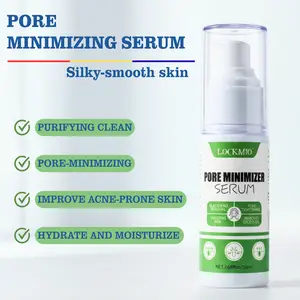 LOCKMIO Pore Minimize Serum - Purifying Clean, Pore-Minimizing, Acne-Prone Skin, Hydrates & Moisturizes, Silky-Smooth Skin, 1.69 fl oz/50ml - Firming Brightening Depuffing