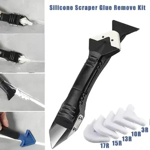 7-In-1 Silicone Scraper and Sealant Tool Kit, Kitchen Bathroom Living Room Grout Finisher, Mortar Smoother Set, Essential Home Repair Tools, Multi Tool Kit