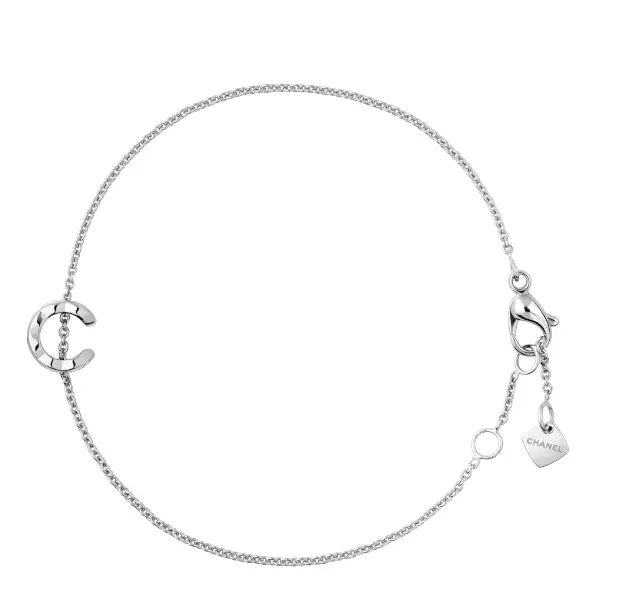Pre-owned CHANEL COCO bracelet Quilted motif, 18K white gold，non full set